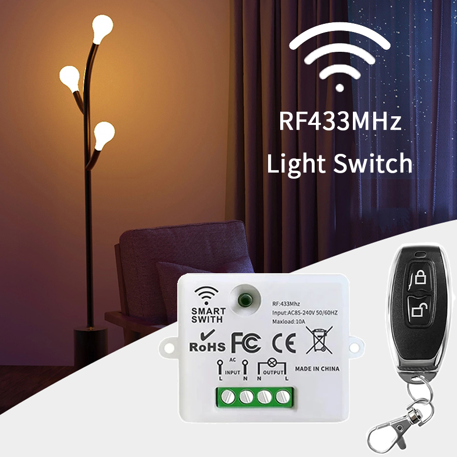 Smart Home Lighting - RF 433MHz รีโมทคอนโทรลไร้สายสวิตช์สมาร์ทโฮม 110V 220V 10A