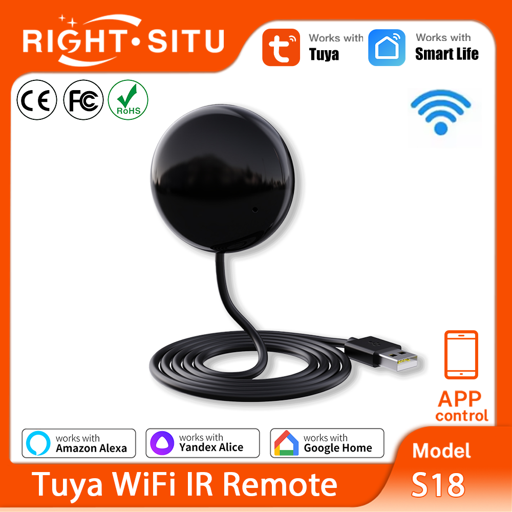 Smart Home Villa - รีโมทคอนโทรลอินฟราเรด Tuya WiFi สำหรับระบบอัตโนมัติในบ้านอัจฉริยะ ควบคุมอุปกรณ์อินฟราเรดทั่วไป ทำงานร่วมกับ