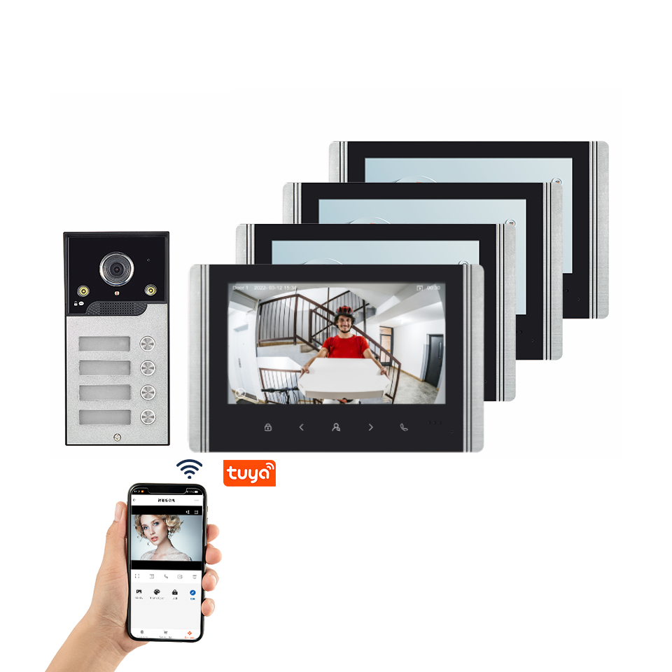 Smart Home Video Doorbell App - โทรศัพท์ประตูวิดีโอหลายครอบครัว Tuya สมาร์ท APP REMOTE Home