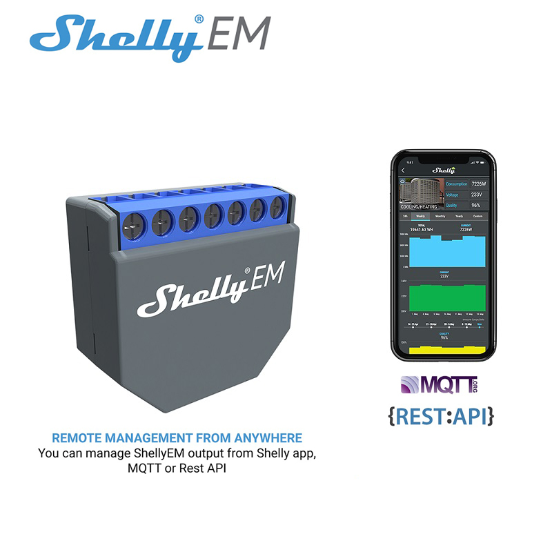 Smart Home Controller - สวิตช์ควบคุมอัจฉริยะ SHELLY EM Wifi Smart Life