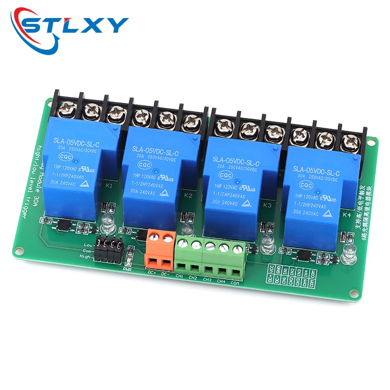 Smart Home With Plc - โมดูลรีเลย์ 4 ช่อง DC 5V/12V/24V ทริกเกอร์ระดับสูง-ต่ำ
