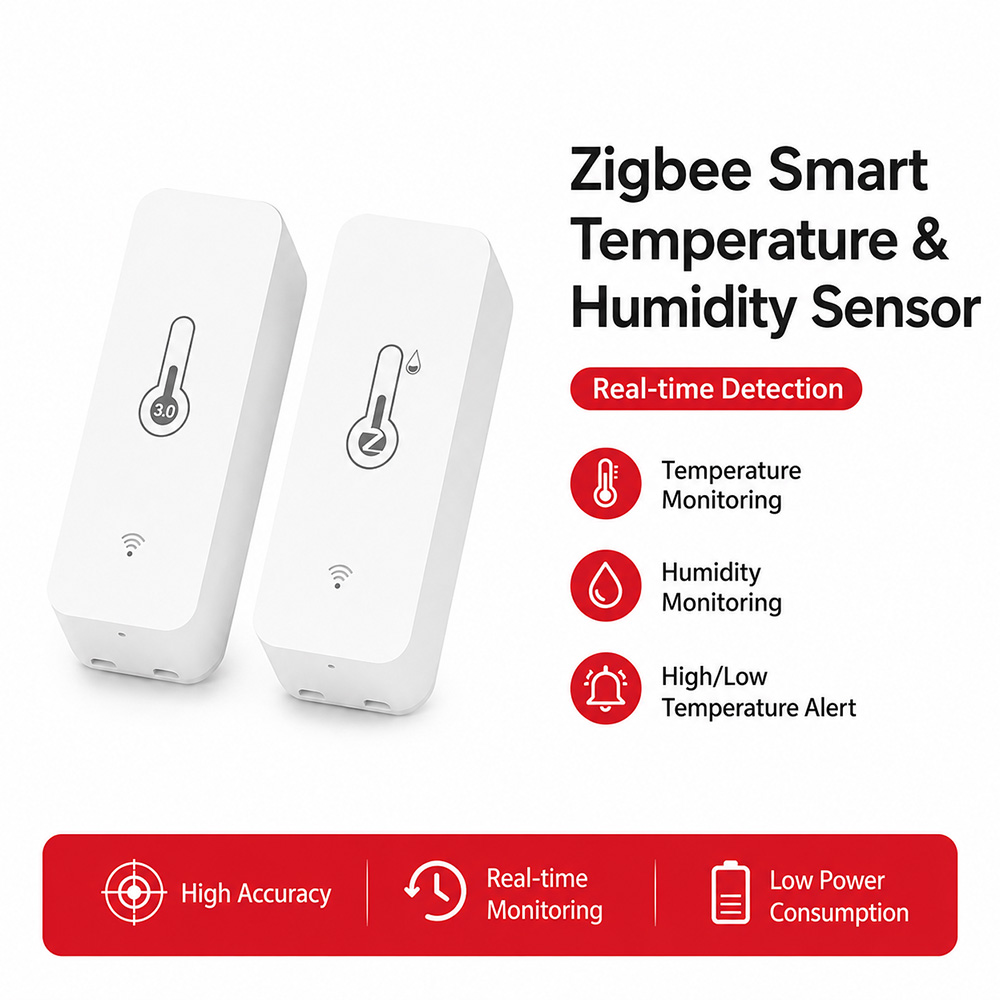 Smart Home Yandex - เซ็นเซอร์วัดอุณหภูมิและความชื้น Zigbee เทอร์โมมิเตอร์อัจฉริยะ ไฮโกรมิเตอร์ ทำงานร่วมกับ Alexa,