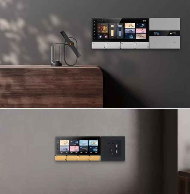 Smart Home Controller - เครื่องเล่นเพลงหน้าจอสัมผัส F5 Tuya UK โฮสต์เครื่องขยายเสียงติดผนังบ้านอัจฉริยะ แผงควบคุมกลาง