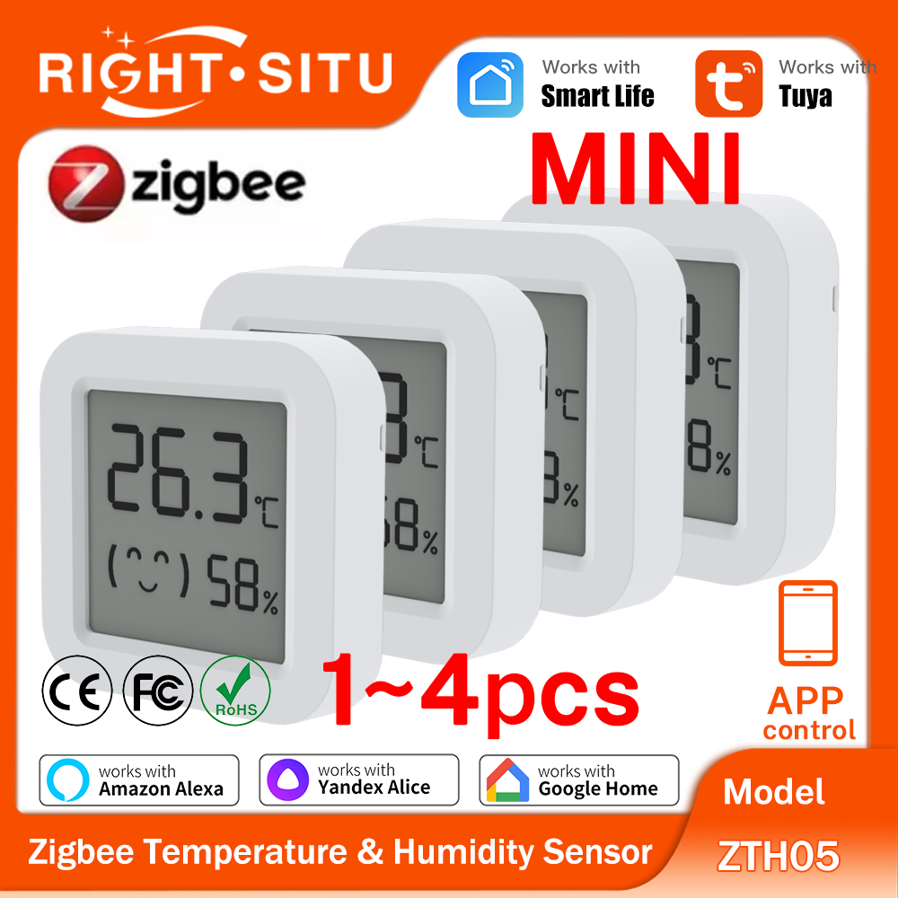 Smart Home Yandex - เซ็นเซอร์วัดอุณหภูมิและความชื้น Zigbee 3.0 จำนวน 1~4 ชิ้น