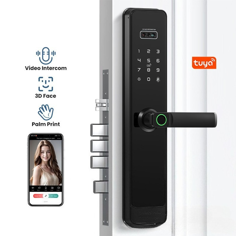 Smart Home Door Lock - EGFirtor กุญแจล็อคอัจฉริยะแบบกึ่งอัตโนมัติ Tuya พร้อมระบบสแกนลายนิ้วมือ รหัสผ่าน ปลดล็อคจากระยะไกลผ่าน