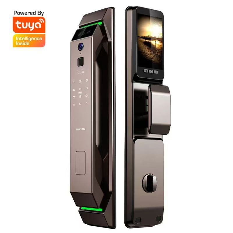 Smart Home Door Lock - ระบบล็อคประตูอัจฉริยะ TUYA พร้อมระบบปลดล็อคด้วยลายนิ้วมือ ระบบจดจำใบหน้า 3 มิติ