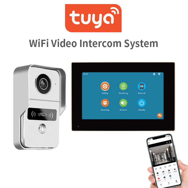 Smart Home Video Doorbell App - ทูยา 1080P วิดีโอออดแบบ Wifi หน้าจอสัมผัส TFT