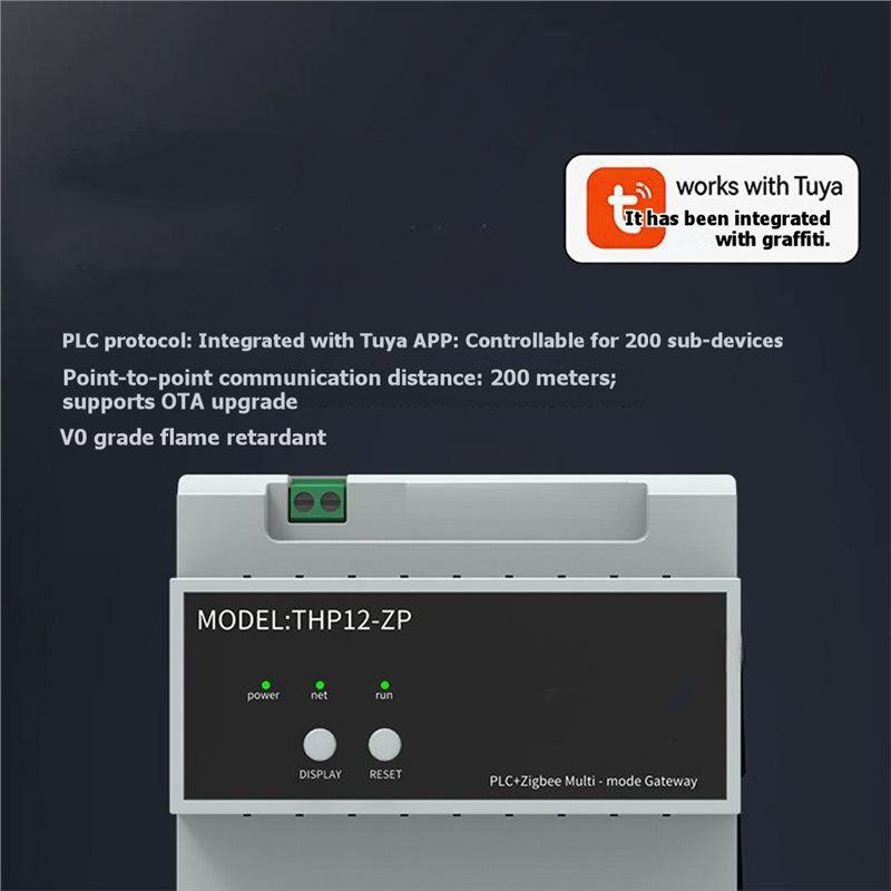 Smart Home With Plc - เกตเวย์ PLC แบบมีสายหลายโหมด Best-Zigbee ระบบควบคุมกลางแบบติดตั้งบนราง Tuya