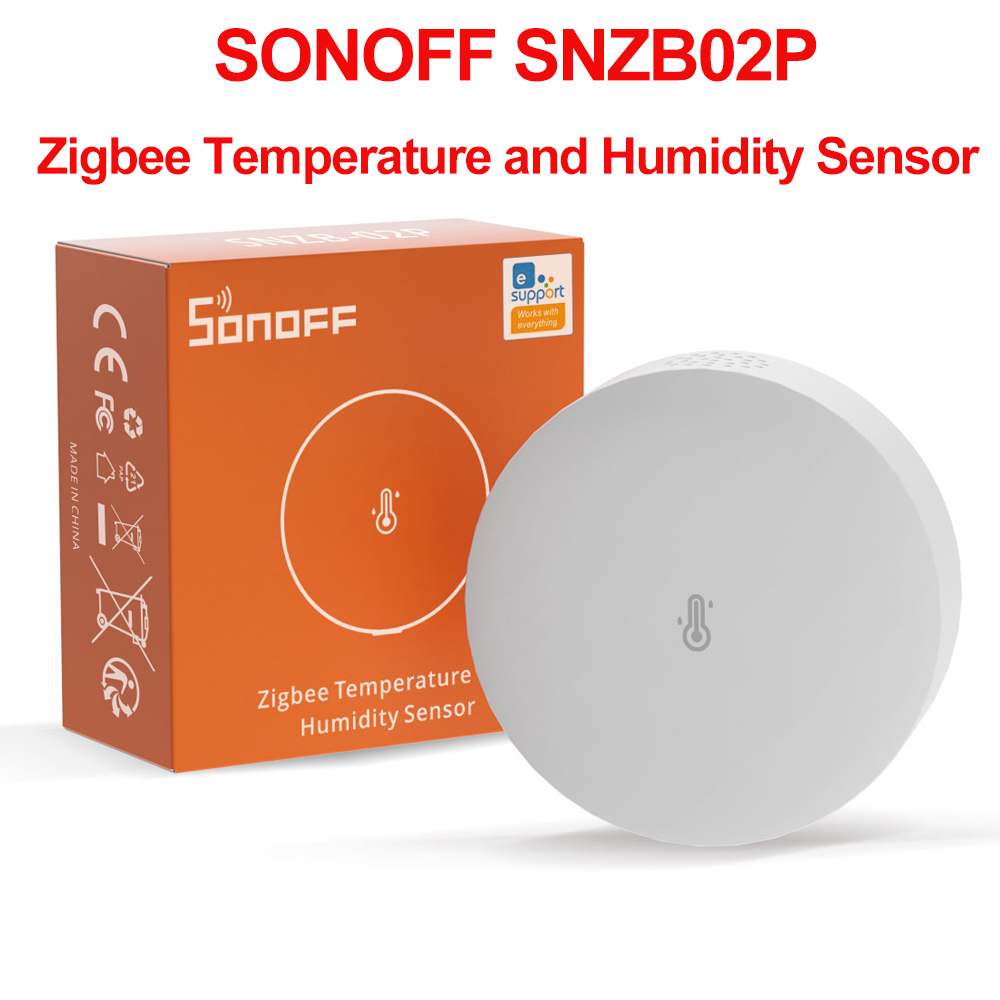 Smart Home Yandex - SONOFF SNZB 02P อุปกรณ์สมาร์ทโฮม EWeLink เซ็นเซอร์วัดอุณหภูมิและความชื้น