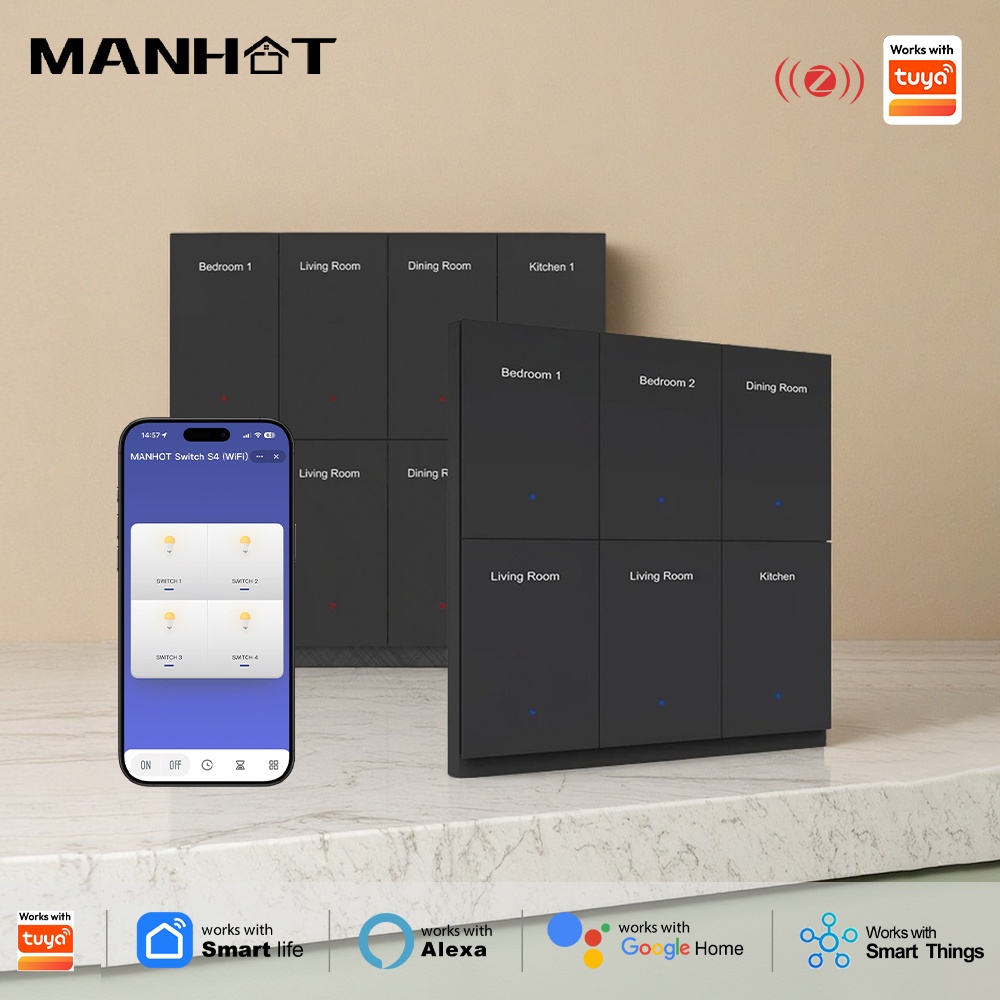 สวิตช์ไฟอัจฉริยะ Manhot DIY Na - Smart Home Diy บทวิจารณ์และราคา