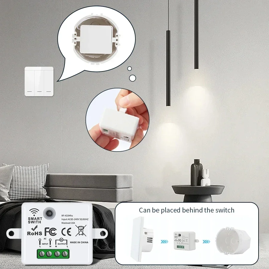 RF 433MHz รีโมทคอนโทรลไร้สายสว - Smart Home Lighting บทวิจารณ์และราคา