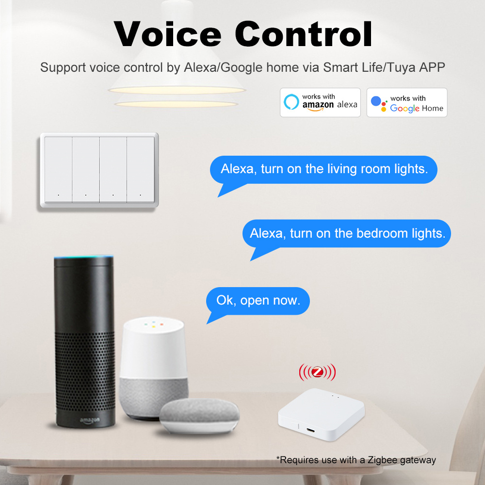 สวิตช์อัจฉริยะ Manhot Zigbee ไ - Smart Home Lighting บทวิจารณ์และราคา