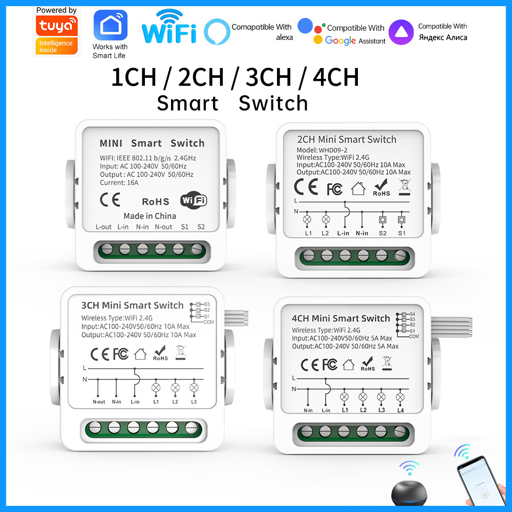 สวิตช์อัจฉริยะ Tuya WiFi 1/2/3 - Smart Home Lighting บทวิจารณ์และราคา