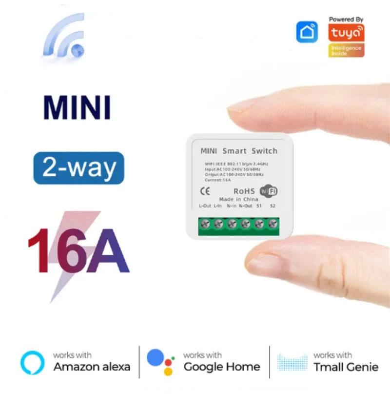 Tuya มินิ16A สวิตช์ WIFI สมาร์ - Smart Home Villa บทวิจารณ์และราคา
