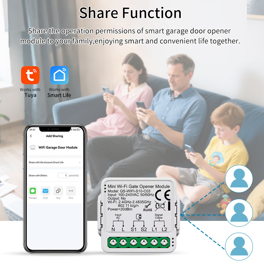 ตัวควบคุมประตูโรงรถอัจฉริยะ Tu - Smart Home Villa บทวิจารณ์และราคา