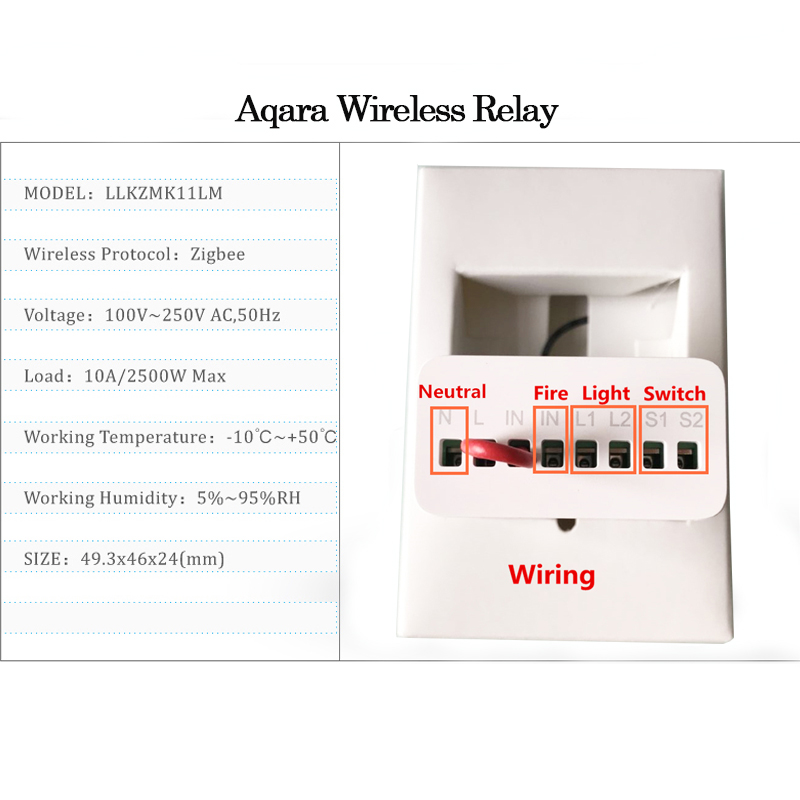 โมดูลควบคุมสองทาง Aqara รีเลย์ - Smart Home Yeelight บทวิจารณ์และราคา