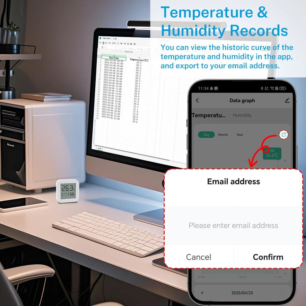 เซ็นเซอร์วัดอุณหภูมิและความชื้ - Smart Home Yandex บทวิจารณ์และราคา