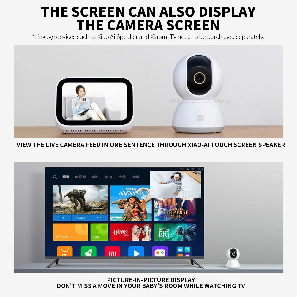 เสี่ยวหมี่ 360 °   กล้องวงจรปิ - Smart Home Yeelight บทวิจารณ์และราคา