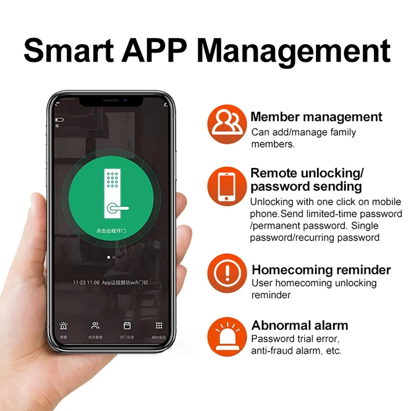 รีโมทคอนโทรล WiFi ควบคุมผ่านแอ - Smart Home Door Lock บทวิจารณ์และราคา