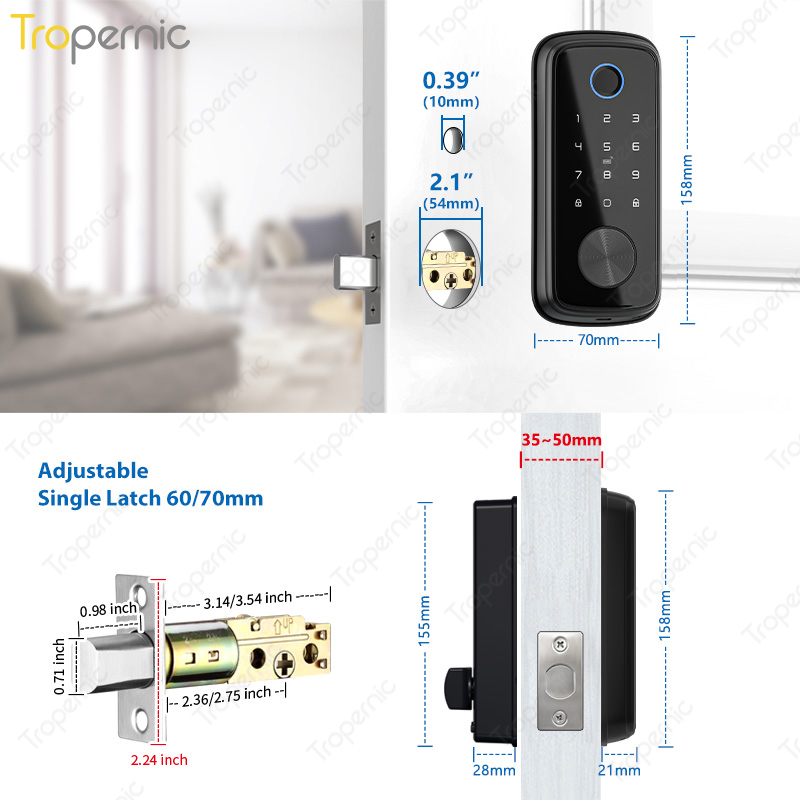 Tuya กลอนประตูแบบปลดล็อคด้วยรห - Smart Home Door Lock บทวิจารณ์และราคา